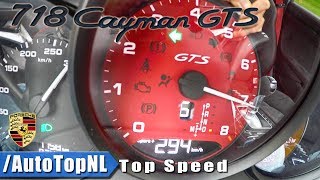 Porsche 718 Cayman GTS 0294kmh ACCELERATION amp TOP SPEED by AutoTopNL [upl. by Katusha]