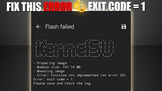 Error Fix  Function Not Implemented OS ERROR 38  Error Fix  Exit Code 1 in Kernel Su [upl. by Sidwohl430]