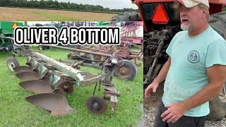 Field work with Allis Chalmers 7010 and 4 bottom plow [upl. by Rutherford]