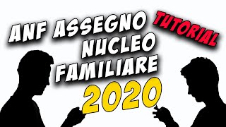 Tutorial Assegno Nucleo Familiare 2020 [upl. by Annahaj]