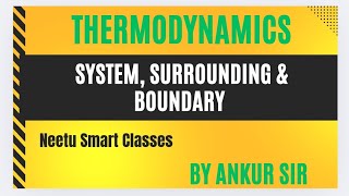 THERMODYNAMICS System Surrounding and Boundary [upl. by Christensen]