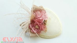 How To Make 👒 SINAMAY Fascinator Hat 👒 DIY by Elysia Handmade [upl. by Ennahtebazile302]