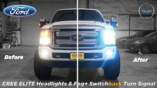 Ford F250 CREE ELITE LED Headlights  Foglights amp Switchback Turnsignal [upl. by Jabin]