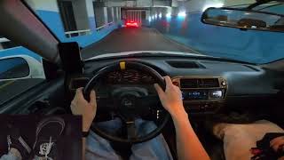 POV Manual Car Parking Garage Drive with Pedal Cam ASMR  HONDA Civic [upl. by Uhsoj]