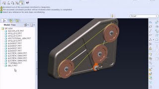 Belt Connection in ProENGINEER Wildfire 50 Creo [upl. by Radmen990]