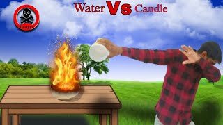 Candle And Water Experiment  experiment video viralvideo fun trending scienceexperiment [upl. by Ziza]