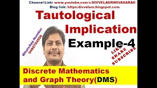 Tautological Implication  Tautological Implication in Discrete Mathematics  DMS  MFCS  DMGT [upl. by Ezalb611]