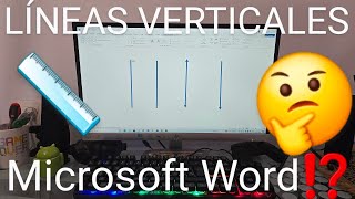 ✍ Como HACER LÍNEAS VERTICALES en WORD FÁCIL y RÁPIDO [upl. by Nehtanhoj]