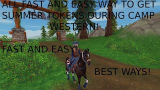 BEST WAYS TO GET SUMMER TOKENS CAMP WASTERN FAST AND EASY STAR STABLE [upl. by Erbua754]