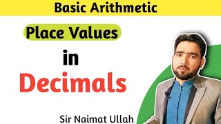 Place Values in Decimals  Tenths  Hundredths  Thousandths  Naimat Maths [upl. by Gardas]