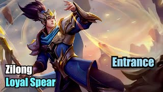 Zilong Loyal Spear Skin Normal Entrance Upscale 4K Mobile Legends MOBILELEGENDS [upl. by Somerset490]