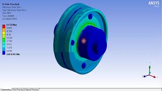 Rigid Flange Coupling Subjected to Rotational Velocity of 1000 radsec  ANSYS Workbench Tutorial [upl. by Poirer503]