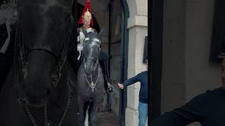 KINGS GUARD SAYS NO ⚠️💂  Horse Guards Royal guard Kings Guard Horse London 2024 [upl. by Wiltz]