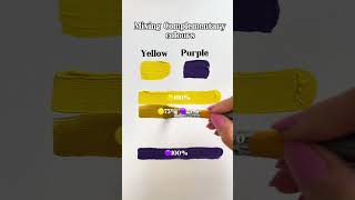 Mixing complementary colours art colormixing colortheory painting [upl. by Amarette]