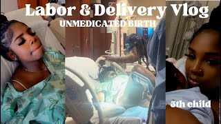 LABOR amp DELIVERY VLOG  UNMEDICATED BIRTH  40 WEEKS [upl. by Ras]