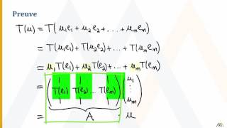 Transformation linéaire  Représentation matricielle [upl. by Wallace]