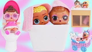 LOL Surprise Dolls Open New Fancy Custom Bathroom Furniture  Diaries Episode [upl. by Auka]