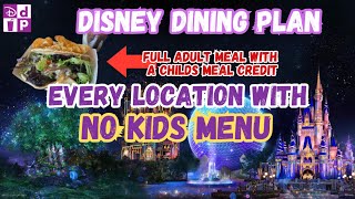 Every Quickservice Location With No Kids Menu  Disney Dining Plan 2024  Disneyworld [upl. by Dhumma]