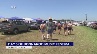 Day 3 of Bonnaroo music festival underway in Coffee County [upl. by Krystal]