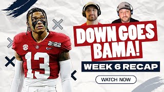 College Football Chaos Alabama Upset Penn State Rises and Week 6 Recap [upl. by Ryun]