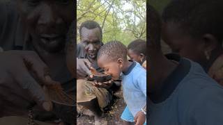 Grandpa love and care in the wild hadzabetribe eating kids [upl. by Wilmott]