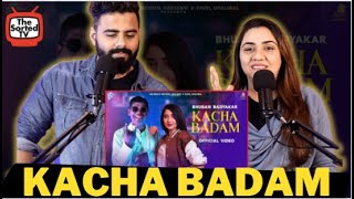 Badam Official  Rap Version  Kacha Badam  Bhuban  RonE  Pragya  Delhi Couple Reactions [upl. by Erodasi]