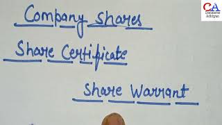 Share Certificate And Share Warrant  Share Warrant  What Is Share Warrant amp Share Certificate [upl. by Liam]