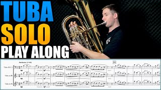 TUBA SOLO PLAY ALONG in C Bb or Eb quotBist Du Bei Mirquot by Gottfried Heinrich Stölzel [upl. by Ahsets]