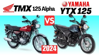 Honda TMX 125 Alpha vs Yamaha YTX 125  Side by Side Comparison  Specs amp Price  2024 [upl. by Brentt]