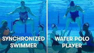 Water Polo Players Try Synchronized Swimming  SELF [upl. by Laurinda695]