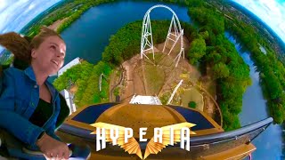 HYPERIA FRONT ROW POV AT THORPE PARK 2024 [upl. by Aerdnod696]