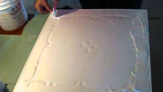 Drywall and Sheetrock Ceiling Repair using Glue Up Ceiling Tiles [upl. by Linda]