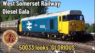 West Somerset Railway Diesel Gala  50033 looks GLORIOUS amp D182 PERFORMS WELL [upl. by Laet]