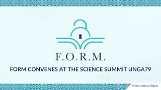 FORM Convenes a Session at the Science Summit UNGA79 [upl. by Yelda]