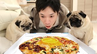 【生配信】某有名YouTuberが食べてた火山みたいなドミノピザを注文してみます [upl. by Zosi]