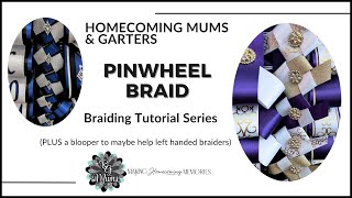 Pinwheel Braid Homecoming Mum Braid  How to Make  Full Tutorial for HOCO Mums [upl. by Demmer]