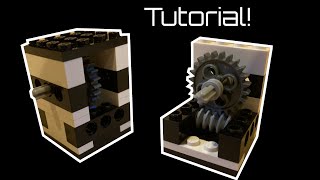 Lego Worm Gear Gearbox  tutorial [upl. by Adlaremse]