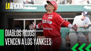 Robinson Canó brilló en su debut con los Diablos Rojos del México ante los New York Yankees [upl. by Aicinad156]