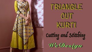 Triangle Cut Kurti Cutting and Stitching [upl. by Aynat]