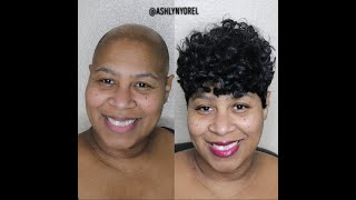 BALD TO PIXIE Pixie cut quick weave [upl. by Portwin]