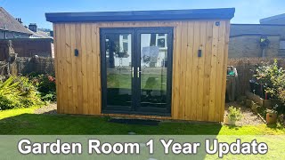 DIY Garden Room Home Gym  Update After 1 Year [upl. by Bohs781]