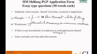 Form Filling IIM Shillong [upl. by Alleber97]