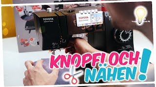 KNOPFLOCH NÄHEN mit der Nähmaschine ✂️ [upl. by Joon]