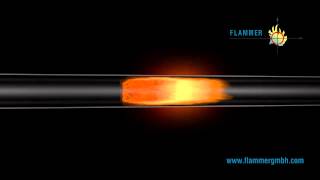 Propagation de flamme dans un conduit [upl. by Llebiram]