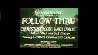 Follow Thru 1930 Title Sequence Paramount Pictures Technicolor Process [upl. by Lehman]