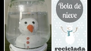 Christmas DIY Bola de nieve reciclada  Recycled snowball [upl. by Jonati]