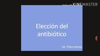 Elección del antibiótico en odontología [upl. by Ioves]