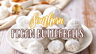 Southern Pecan Butterballs Snowball Cookies Mexican or Danish Wedding Cookies Russian Tea Cakes [upl. by Einniw782]