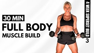 DAY 3  SUPERSET BUILD  Weight Training to Build Muscle over 40 women [upl. by Airdnoed]