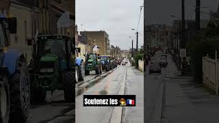 Passage de nos agriculteurs français à Vouziers 🇨🇵🧑‍🌾🧑‍🌾 france agriculteur [upl. by Ilamad969]